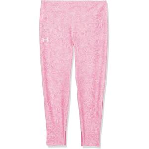 imageUnder Armour Girls HeatGear Printed Ankle Crop Legging676 Pink Sugar   White