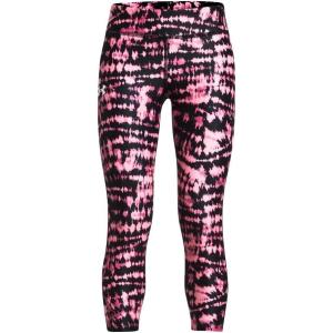 imageUnder Armour Girls HeatGear Printed Ankle Crop Legging682 Fluo Pink  Black  White