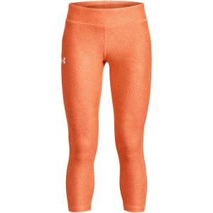 imageUnder Armour Girls HeatGear Printed Ankle Crop Legging906 Orange Tropic   White