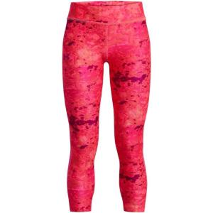 imageUnder Armour Girls HeatGear Printed Ankle Crop Legging964 Bubble Peach   Mystic Magenta