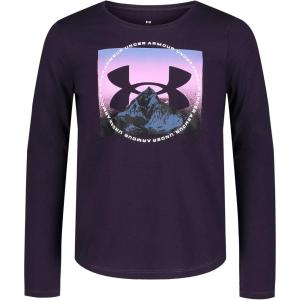 imageUnder Armour Girls Outdoor Long Sleeve Tee Stylish Crew Neckline Cute Full FitEggplant Purple