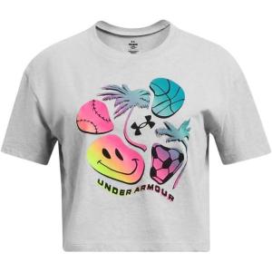 imageUnder Armour Girls Palm Sport Short Sleeve T Shirt011 Mod Gray Light Heather   Black