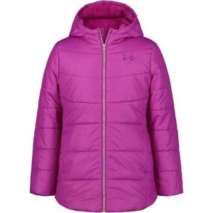 imageUnder Armour Girls Quilted Puffer Jacket Front Pockets ampamp Hooded Back MidWeight ampamp Water RepellentMystic Magenta