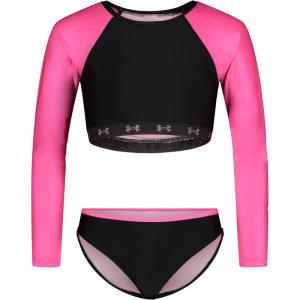 imageUnder Armour Girls Rashguard SetBlack Wordmark