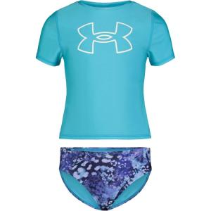 imageUnder Armour Girls Rashguard SetBlue Surf Tropic