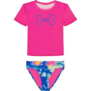 imageUnder Armour Girls Rashguard SetRebel Pink Floral