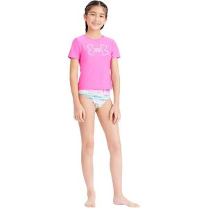 imageUnder Armour Girls Rashguard SetRebel Pink Stripe