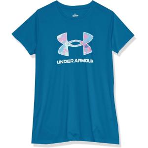 imageUnder Armour Girls Tech Print Big Logo Short Sleeve Crew426 Varsity Blue   White