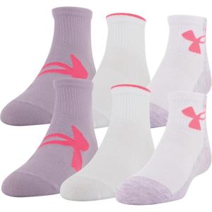 imageUnder Armour Kids Essential Quarter Socks 6PairsCool Pink Assorted
