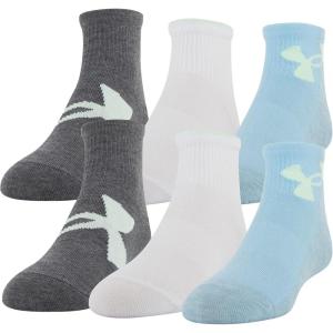 imageUnder Armour Kids Essential Quarter Socks 6PairsSky Blue Assorted