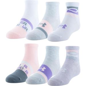 imageUnder Armour Kids Essential Quarter Socks 6PairsVivid LilacHalo GrayHalo Gray