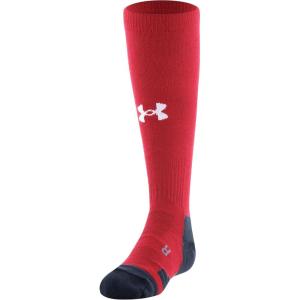 imageUnder Armour Kids Solid Game Socks in Tropic PinkBlack with Model Uau457gdxlRedBlackWhite