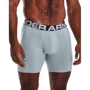 imageUnder Armour Mens Charged Cotton 6inch Boxerjock 3PackHarbor BlueMod Gray