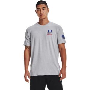 imageUnder Armour Mens Freedom Graphic Short Sleeve TShirt by 1775011 Mod Gray Light Heather   Royal