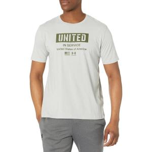 imageUnder Armour Mens Freedom Graphic Short Sleeve TShirt by 1775011 Mod Gray Medium Heather   Marine Od Green