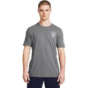imageUnder Armour Mens Freedom Graphic Short Sleeve TShirt by 1775024 Titan Gray  Halo Gray  White