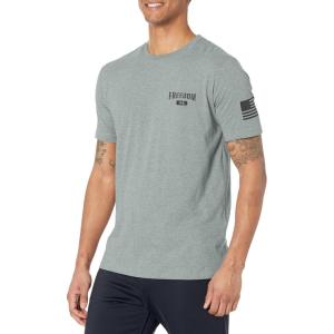 imageUnder Armour Mens Freedom Graphic Short Sleeve TShirt by 1775035 Steel Light Heather   Jet Gray