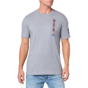 imageUnder Armour Mens Freedom Graphic Short Sleeve TShirt by 1775035 Steel Medium Heather   Academy
