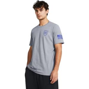 imageUnder Armour Mens Freedom Graphic Short Sleeve TShirt by 1775035 Steel Medium Heather   Team Royal