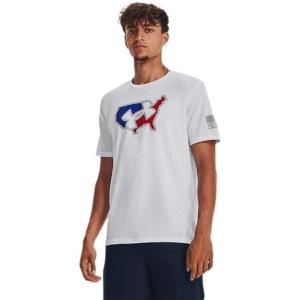 imageUnder Armour Mens Freedom Graphic Short Sleeve TShirt by 1775100 White   Mod Gray