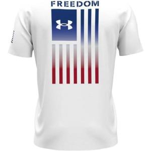 imageUnder Armour Mens Freedom Graphic Short Sleeve TShirt by 1775100 White   Royal