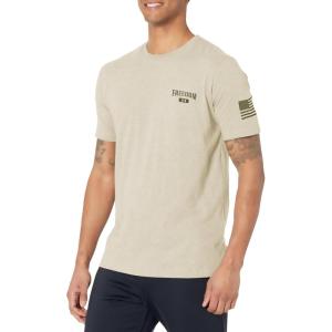 imageUnder Armour Mens Freedom Graphic Short Sleeve TShirt by 1775289 Khaki Base   Marine Od Green