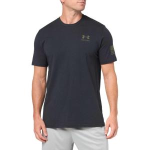 imageUnder Armour Mens Freedom Graphic Short Sleeve TShirt001 Black   Marine Od Green