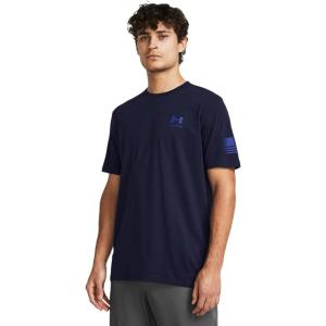 imageUnder Armour Mens Freedom Graphic Short Sleeve TShirt410 Midnight Navy   Team Royal