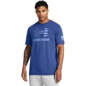 imageUnder Armour Mens Freedom Graphic Short Sleeve TShirt432 Tech Blue   Horizon Blue