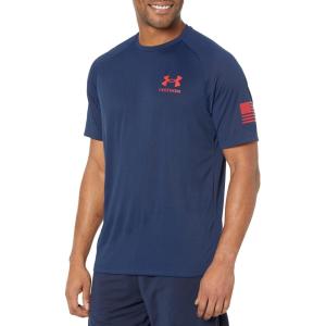 imageUnder Armour Mens Freedom Tech Short Sleeve TShirt411 Academy   Red