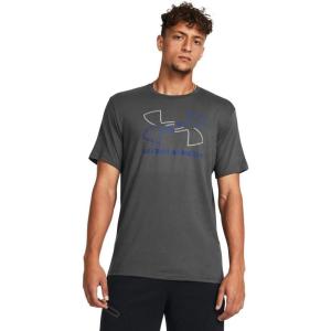 imageUnder Armour Mens Global Foundation Short Sleeve T Shirt025 Castlerock  Royal  Steel