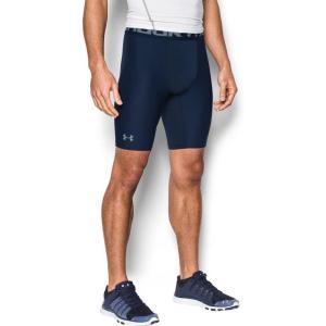 imageUnder Armour Mens HeatGear Armour 20 9inch Compression ShortsMidnight Navy Steel