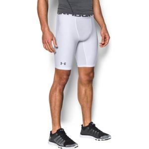 imageUnder Armour Mens HeatGear Armour 20 9inch Compression ShortsWhite Graphite