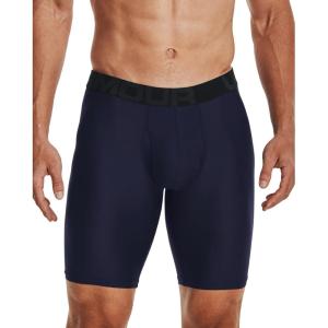 imageUnder Armour Mens MultiPack Performance Tech LongLeg Boxer Brief 9quot Inseam AllDay Comfort410 Midnight Navy   Mod Gray Light Heather