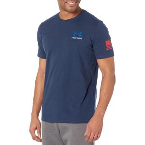 imageUnder Armour Mens New Freedom Banner TShirt408 Academy  Royal  Red
