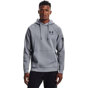 imageUnder Armour Mens New Freedom Flag HoodieSteel 036Black