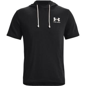imageUnder Armour Mens Rival Terry ShortSleeve Hoodie001 Black   Onyx White