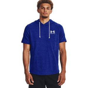 imageUnder Armour Mens Rival Terry ShortSleeve Hoodie401 Royal   Onyx White