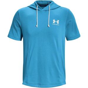 imageUnder Armour Mens Rival Terry ShortSleeve Hoodie419 Capri   Onyx White