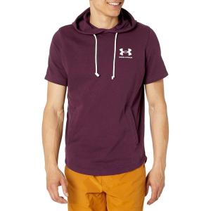 imageUnder Armour Mens Rival Terry ShortSleeve Hoodie572 Purple Stone   Onyx White