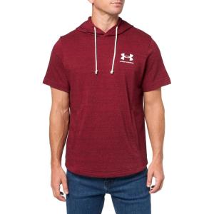 imageUnder Armour Mens Rival Terry ShortSleeve Hoodie625 Cardinal   Onyx White