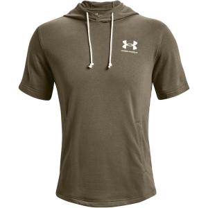 imageUnder Armour Mens Rival Terry ShortSleeve HoodieTent 361Onyx White