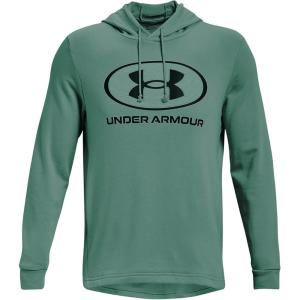 imageUnder Armour Mens Rival Terry ShortSleeve HoodieToddy Green 370