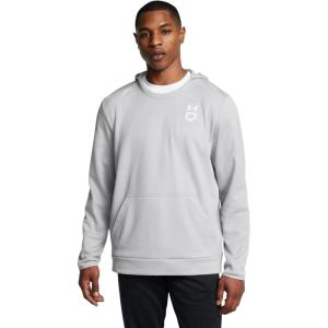 imageUnder Armour Mens Utility Hoodie 011 Mod Gray Light Heather   White Large