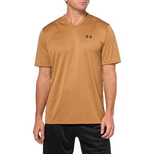 imageUnder Armour Mens Velocity 20 Short Sleeve V Neck T Shirt253 Tundra   Black