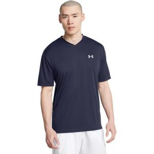 imageUnder Armour Mens Velocity 20 Short Sleeve V Neck T Shirt410 Midnight Navy   Mod Gray