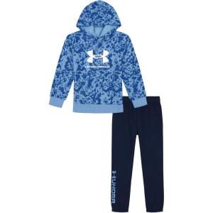 imageUnder Armour boys Long Sleeve Logo Hoodie ampamp Joggers SetBlue Geode