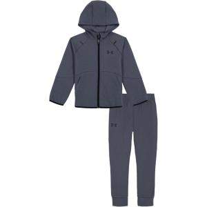 imageUnder Armour boys Long Sleeve Logo Hoodie ampamp Joggers SetDownpour Gray  Double Knit