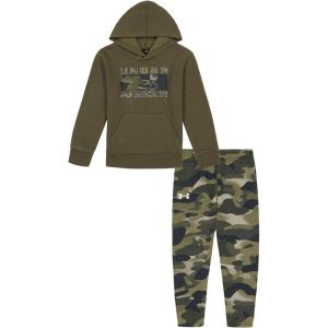 imageUnder Armour boys Long Sleeve Logo Hoodie ampamp Joggers SetMarine Od Camo