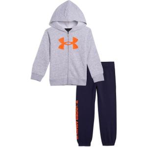 imageUnder Armour boys Long Sleeve Logo Hoodie ampamp Joggers SetMod Gray